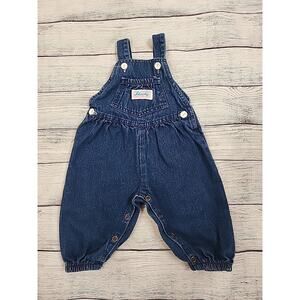 Vintage Liberty Overalls Girls Size 12 Months Denim Bubble Blue